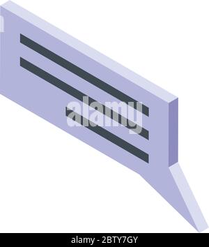 Chat-Symbol für Manager, isometrischer Stil Stock Vektor