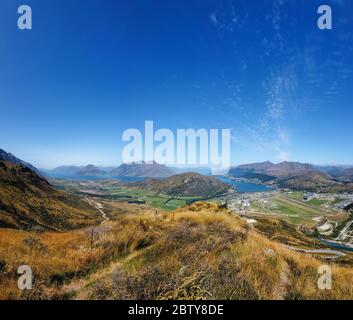 Queenstown, Lake Wakatipu, South Island, Neuseeland, Ozeanien. Stockfoto