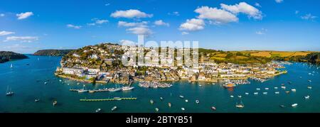 Luftaufnahme von Salcombe an der Mündung der Kingsbridge, Devon, England, Großbritannien, Europa Stockfoto