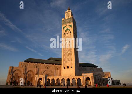 Hassan II Moschee, Casablanca, Marokko, Nordafrika, Afrika Stockfoto