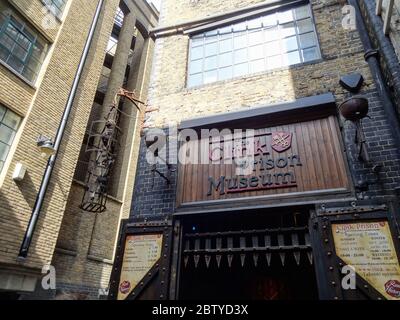 Eintritt zum Clink Prison Museum, Clink Street, London, SE1, Großbritannien Stockfoto