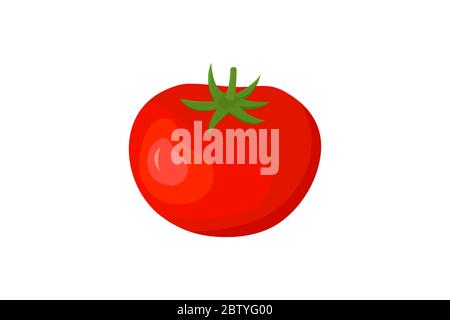Tomate isoliert einzelne einfache Cartoon-Illustration Stock Vektor