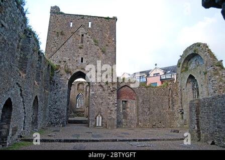 Überreste einer alten Ruine, Irland Stockfoto