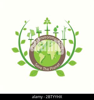 Kreative Vektor-Illustration der Welt Umwelt Tag Banner Design Stock Vektor