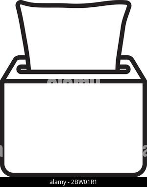 Taschensymbol über weißem Hintergrund, Linienstil, Vektorgrafik Stock Vektor