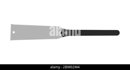 Japanische Bügelsäge Werkzeug Vektor flache Abbildung Stock Vektor