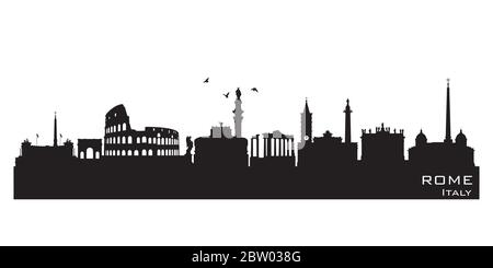 Rom Italien Skyline detaillierte Vektor Silhouette Stock Vektor