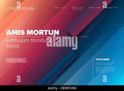 Moderne web Landing-page, Flyer oder Hintergrund Vorlage Stock Vektor