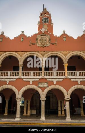 Palacio Municipal - historisches Rathaus, Merida, Yucatan, Mexiko Stockfoto