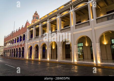 Palacio Municipal - historisches Rathaus, Merida, Yucatan, Mexiko Stockfoto