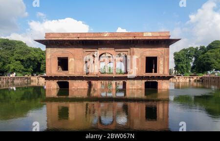 Red Fort Campus, Lal Qila Delhi - UNESCO-Weltkulturerbe, Indien Stockfoto