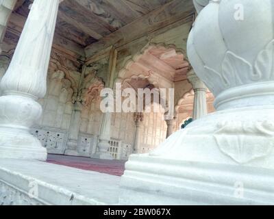 Red Fort Campus, Lal Qila Delhi - UNESCO-Weltkulturerbe, Indien Stockfoto