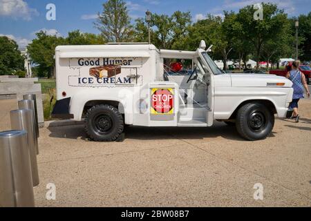 Guter Humor Eisdielen-Truck als Display vor dem National Museum of American History auf der Mall in Washington, D.C. Stockfoto