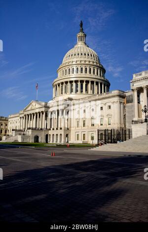 Das Kapitol der Vereinigten Staaten, First St SE, Washington, DC 20004, USA. Fotografiert am Tag. Amerikanisches Reiseziel. Kongress Der Vereinigten Staaten Stockfoto