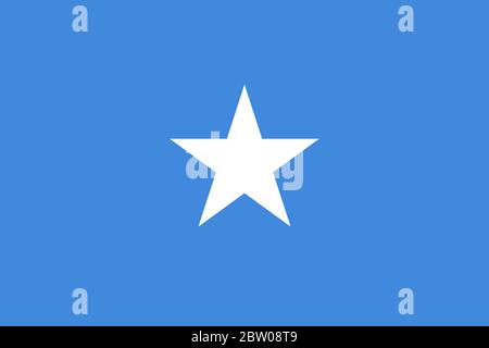 Offizielle große flache Flagge von Somalia Horizontal Stockfoto