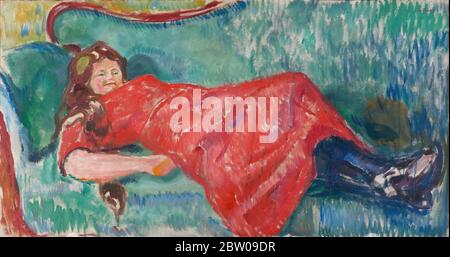 Auf dem Sofa von Edvard Munch 1913. Das Munch Museum in Oslo, Norwegen Stockfoto