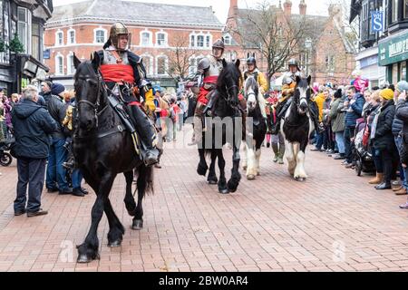 Reenactors bei der Schlacht von Nantwich am Heiligen Heiligen Tag Stockfoto