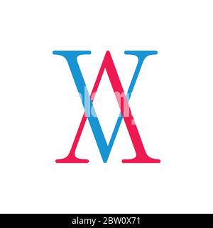 Letter AV verknüpft bunten Logo Vektor Stock Vektor
