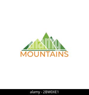 Text Berg Verlauf geometrisches Dreieck Design Symbol Vektor Stock Vektor
