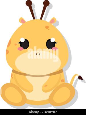 Isolierte niedliche Baby Giraffe Stock Vektor