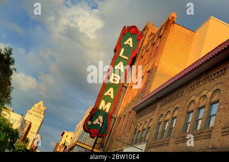 Alabama Theatre in der 3rd Street, Birmingham, Alabama, USA Stockfoto