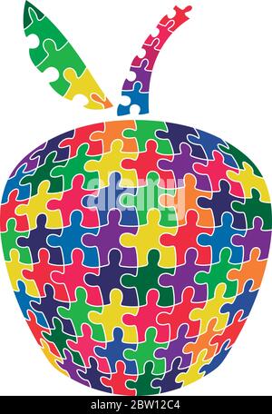 Stücke bilden Früchte Stock Vektor