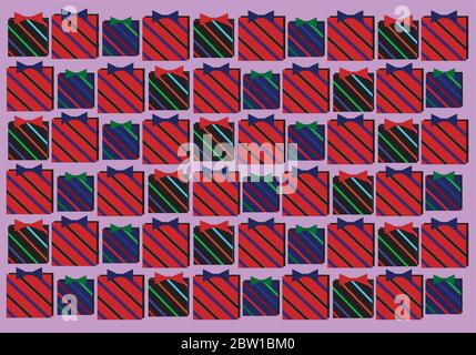 Hintergrund Textur mit Geschenkverpackung Stock Vektor