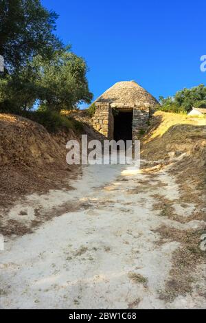 Das antike Griechenland, Mycenaean Tholos Grab IV, neben dem Palast von Nestor Stockfoto