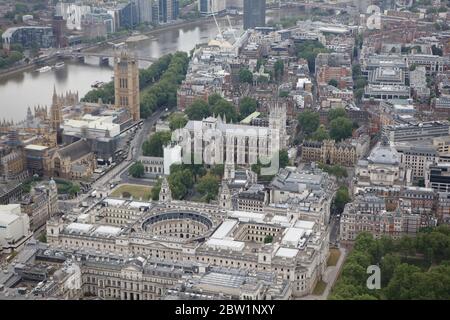 Luftaufnahme des Parlaments und Westminster, London, Großbritannien Stockfoto