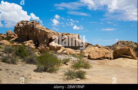 Formationen der Steine in der Wüste von ischigualasto Provincial Park, Nord-westlichen Argentinien, Patagonien Stockfoto