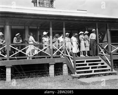 Veranda des Flugplatzes Port Darwin. Darwin Australien. 13 Juli 1937 [?] Stockfoto