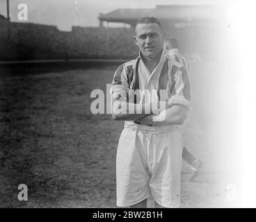 West Bromwich Albion Fußballverein 1935-36. William Ginger Richardson, Mitte nach vorne. 10. April 1936 Stockfoto