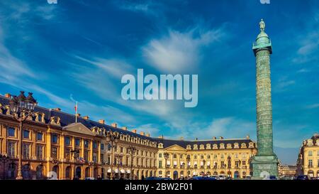 Vendome column, Place Vendome, Paris 1er arr, Frankreich Stockfoto