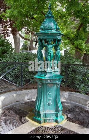 Wallace Brunnen, Paris, Ile-de-France, Frankreich Stockfoto