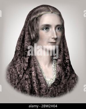 Mary Shelley 1797-1851 Englische Schriftstellerin Stockfoto