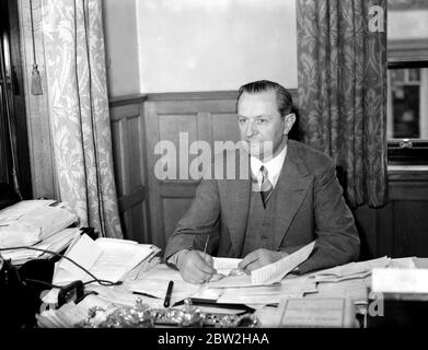 Lord Lothian, neu ernannter britischer Botschafter in Washington. Verlässt seine Aufgaben 28. August 1939 Stockfoto