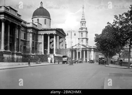 National Gallery und St Martin-in-the-Field. Stockfoto