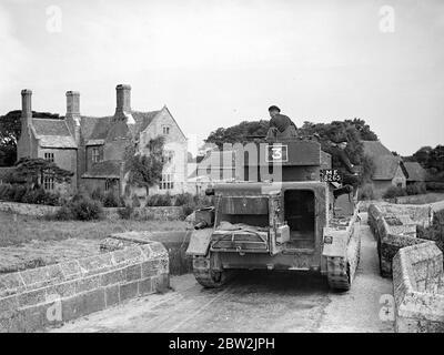Ein Vickers Medium Mk II der 1. Panzerbrigade, nahe der Salisbury Plain. Bis 20. August 1935 Stockfoto