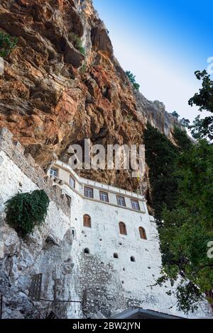 Das Kloster des Heiligen Dimitrios Avgou in Argolida, Peloponnes, Griechenland. Stockfoto