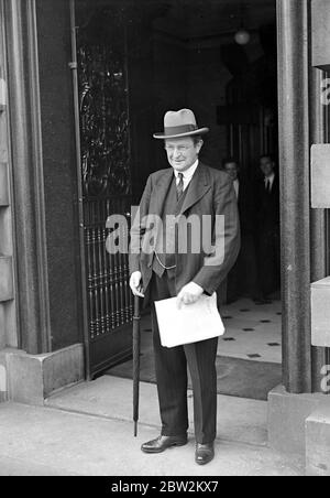 Lord Lothian, neu ernannter britischer Botschafter in Washington. Verlässt seine Aufgaben 28. August 1939 Stockfoto