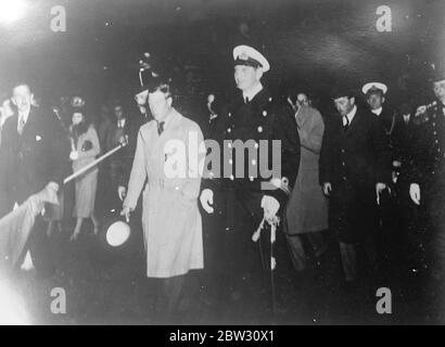 Prince of Wales kommt in Kopenhagen an. 23. September 1932 Stockfoto