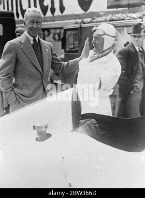 Kronprinz Wilhelm von Preußen - ehemaliger deutscher Kronprinz auf der Berliner Rennstrecke. 14 Juni 1933 Stockfoto