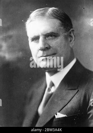 George H. dern , ehemaliger Gouverneur von Utah . April 1934 Stockfoto