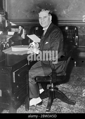 George H. dern , ehemaliger Gouverneur von Utah . April 1934 Stockfoto