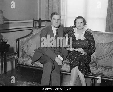 Frau Dorothy Chamberlain, die einzige Tochter von Neville Chamberlain, verlobt mit Herrn Stephen Lloyd. November 1934 Stockfoto