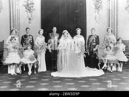 Königliche Hochzeit: Prinz Henry, Herzog von Gloucester und Lady Alice Montagu Douglas Scott 6. November 1935 12 1935 Stockfoto