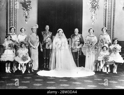 Königliche Hochzeit . Prinz Henry, Herzog von Gloucester und Lady Alice Montagu Douglas Scott 6. November 1935 12 1935 Stockfoto