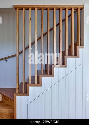 Treppendetails. Hampden Street Granny Flat, Ashfield, Australien. Architekt: Hector Abrahams Architects, 2020. Stockfoto