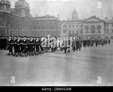 Trauerzug von Earl Beatty von Horse Guards zu St. Paul 's . 16 März 1935 Stockfoto