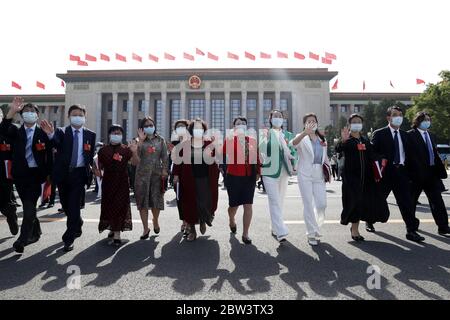 Peking, China. Mai 2020. Die dritte Sitzung des 13. Nationalen Volkskongresses (NPC) endete am 28. Mai 2020 in der Großen Halle des Volkes in Peking, China.(Foto: TPG/cnspphotos) (Foto: Top Photo/Sipa USA) Quelle: SIPA USA/Alamy Live News Stockfoto